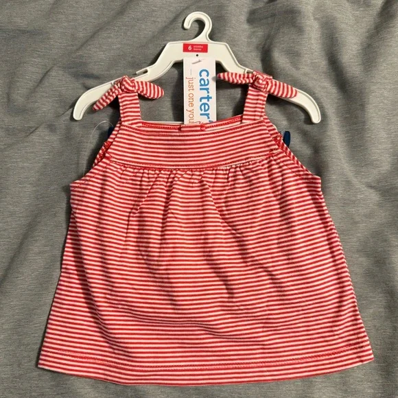 Carter's Striped Red and White Camisole - Picture 5 of 6